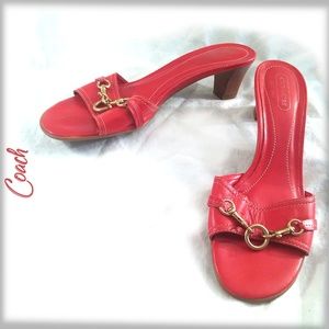 COACH - Red Slides - Size 9B